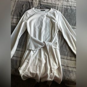 White wrap dress